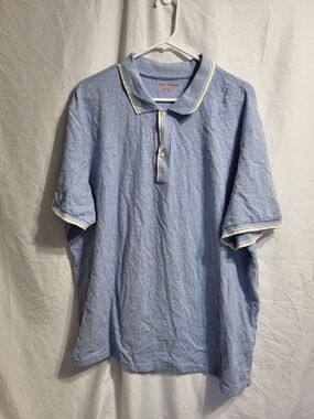 Joe Fresh Light Blue Polo with Cream Trim, Size XXL